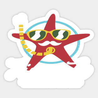 Time to breathe in the sea. Sticker